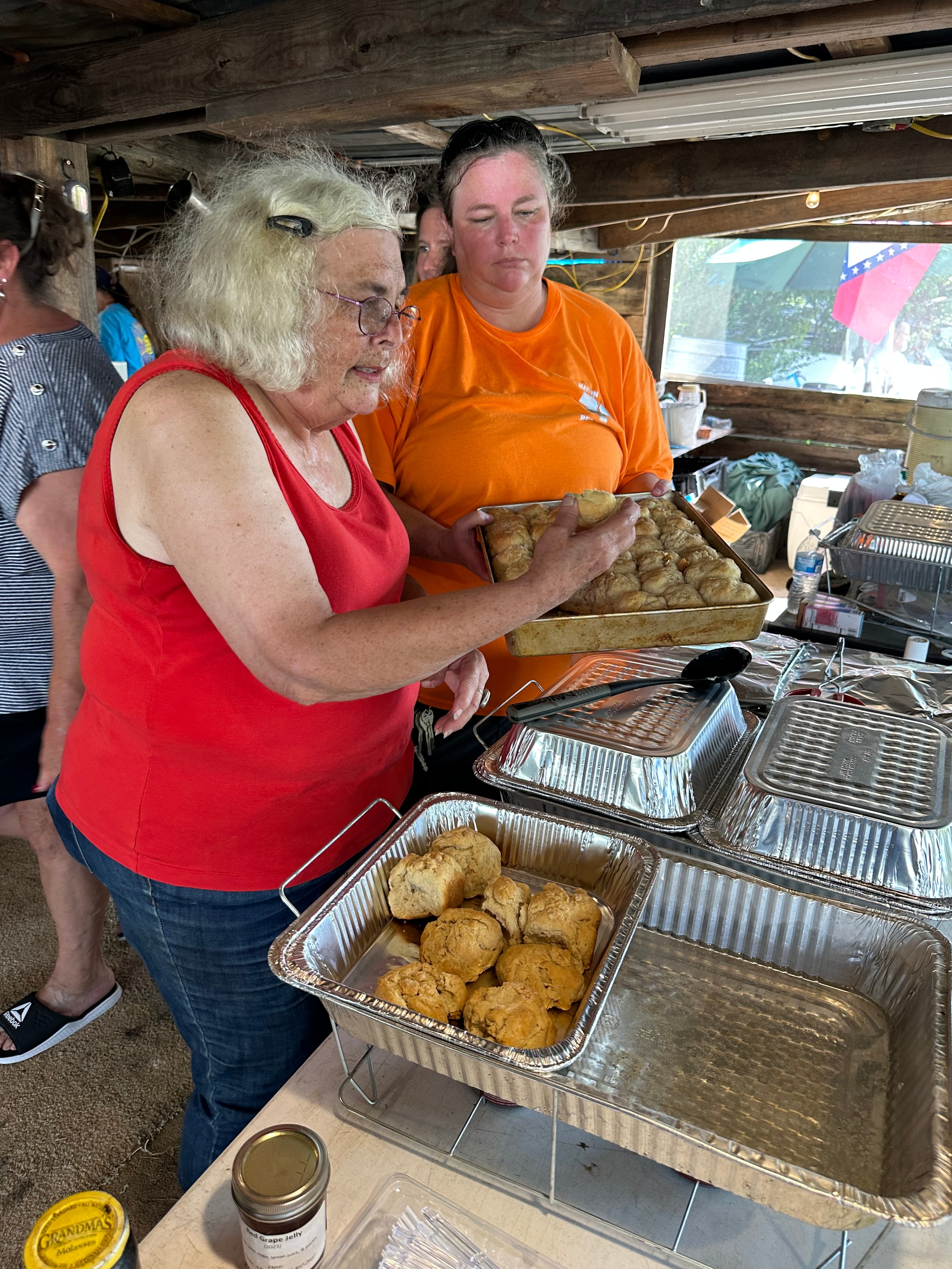 Tribal members preparing traditional food at Green Tree Ceremony July 11, 2026