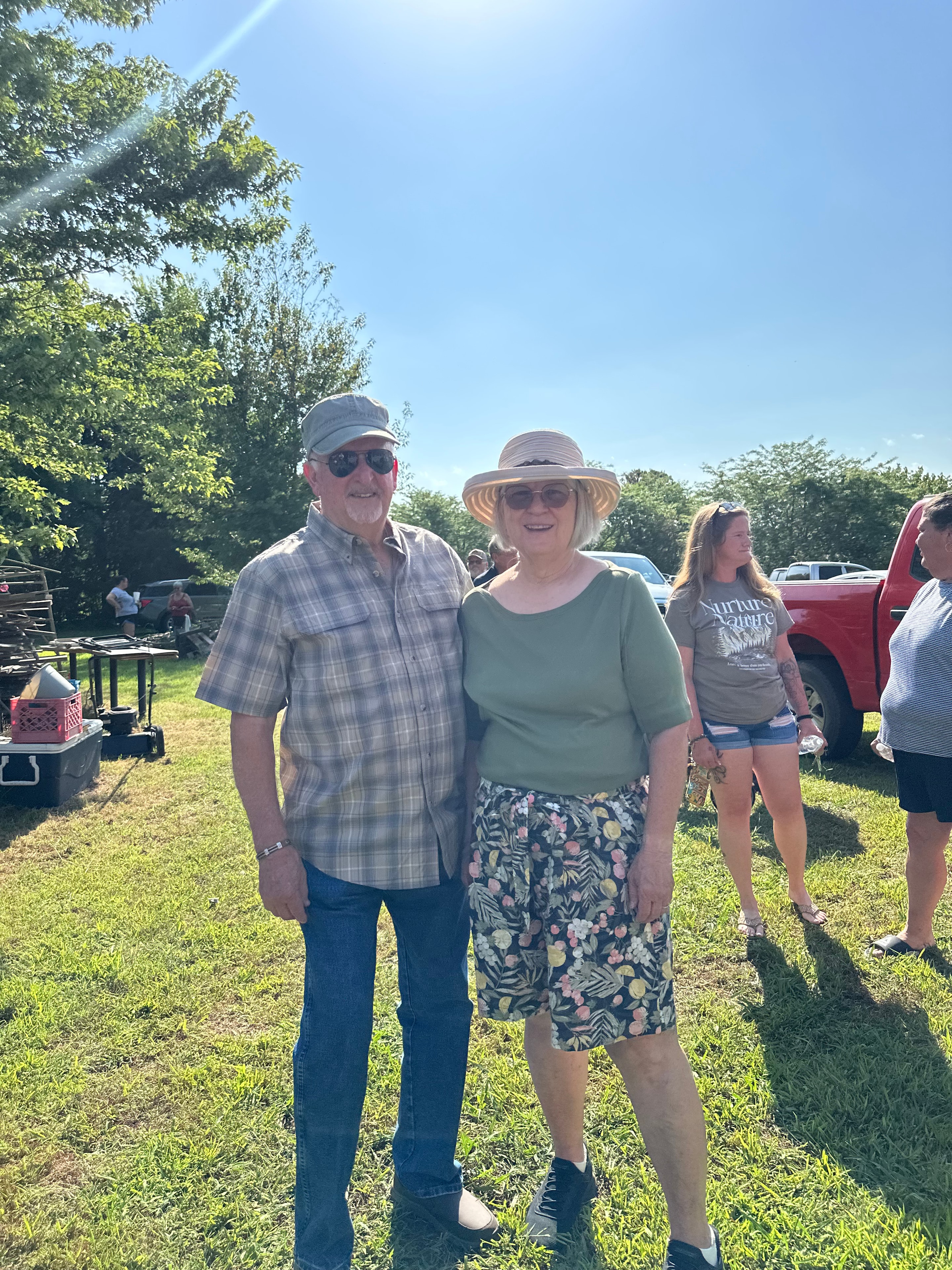 Tribal members posing outdoors at Green Tree Ceremony July 11, 2026
