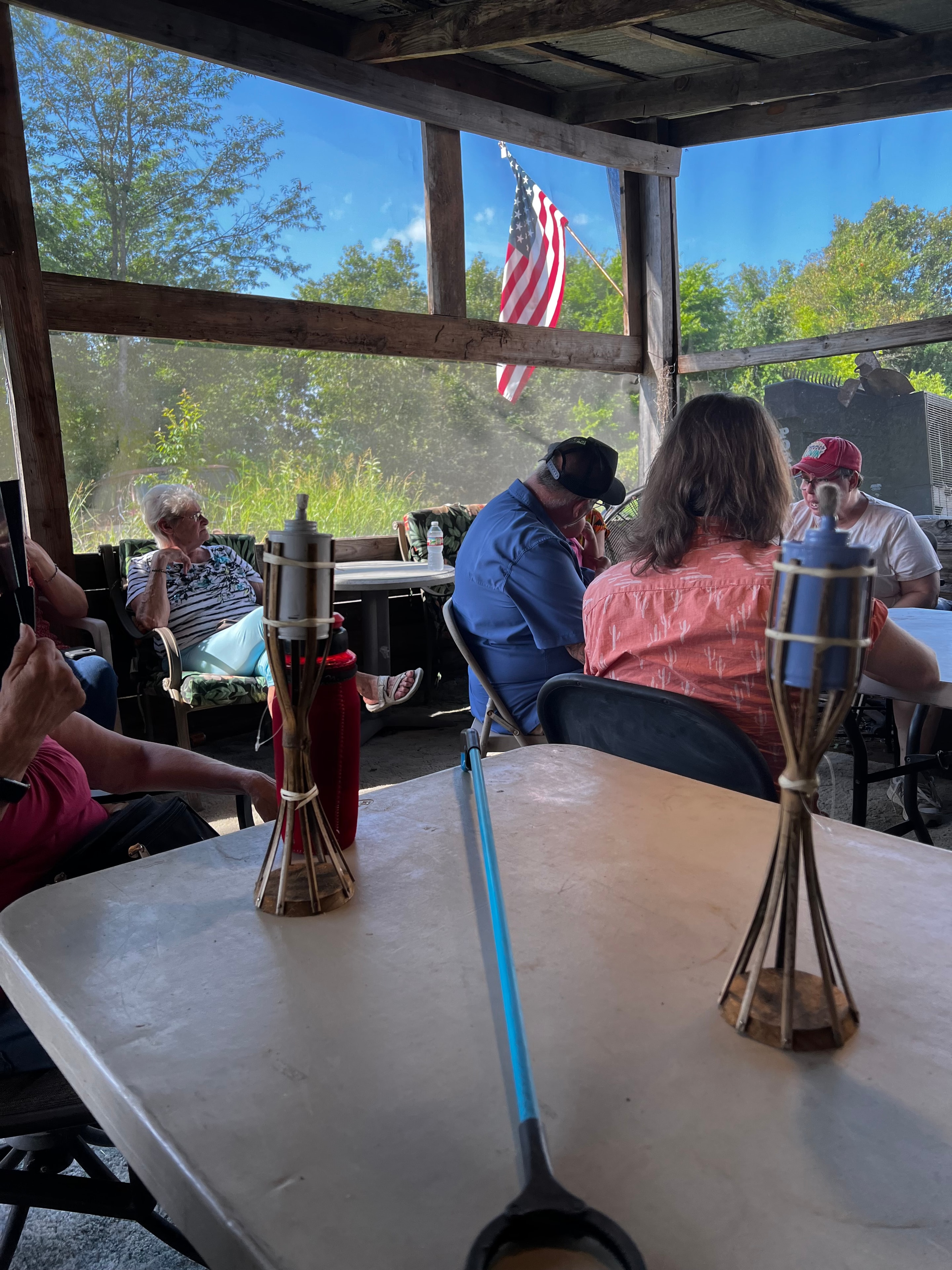 Tribal members gathered inside the pavilion at Green Tree Ceremony July 11, 2026