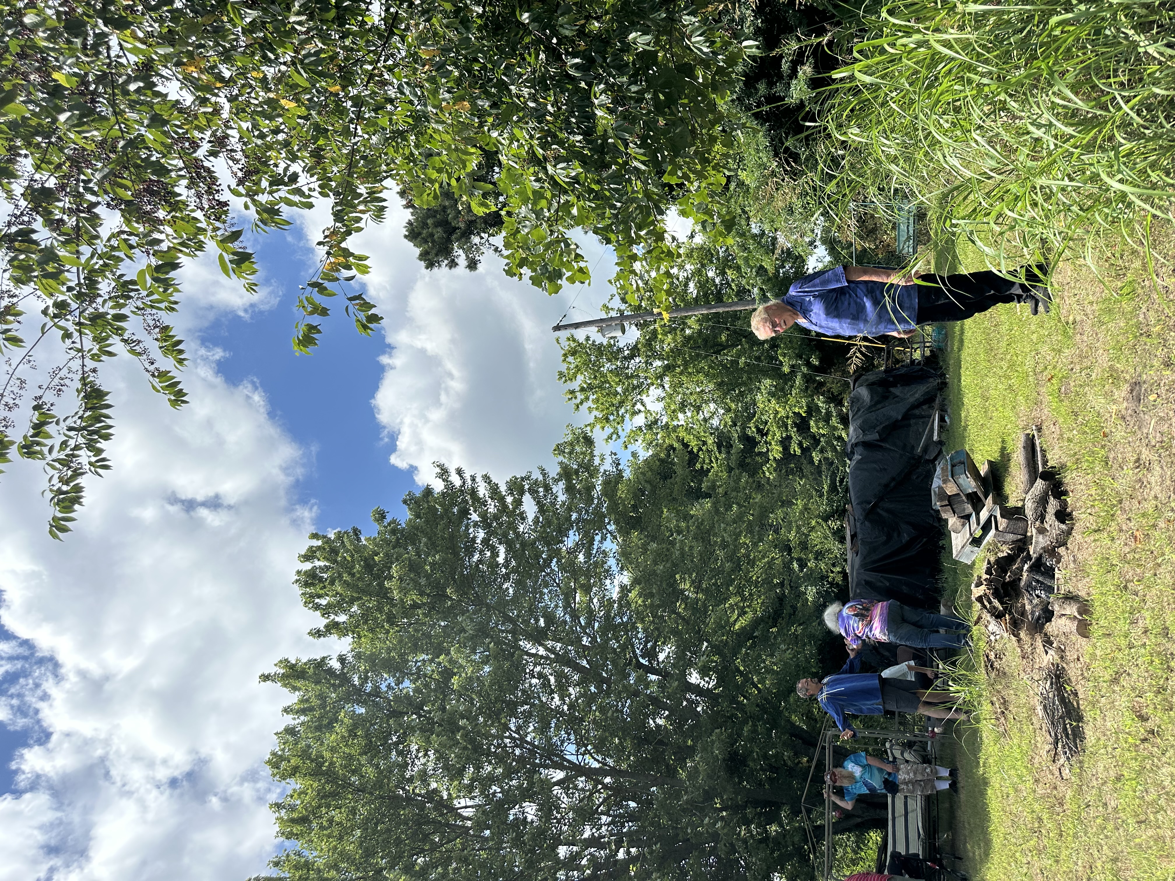 Tribal members gathered outdoors under the Arkansas sky at Green Corn Ceremony 2026