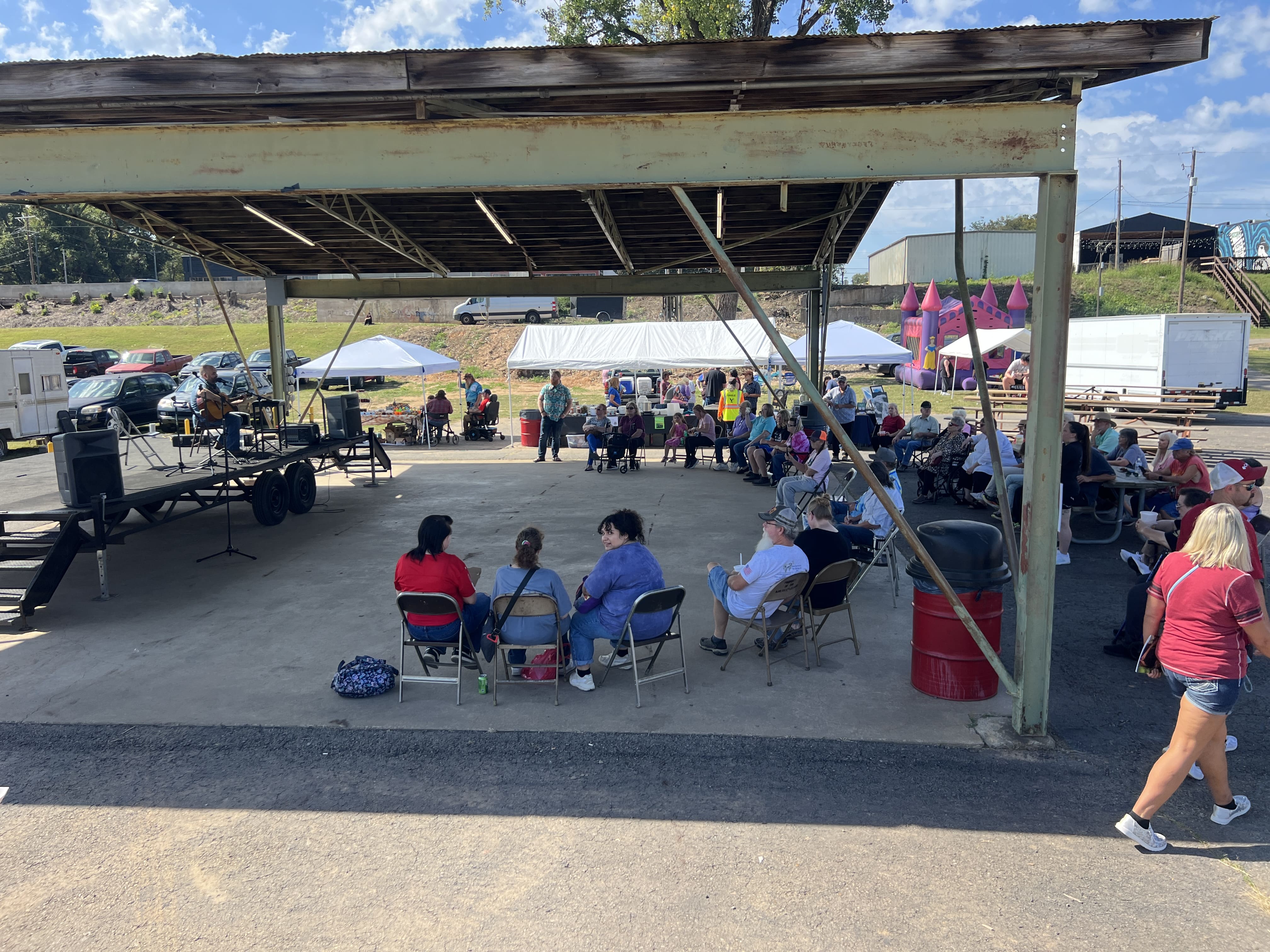 Live music performance under the pavilion at October Festival 2025